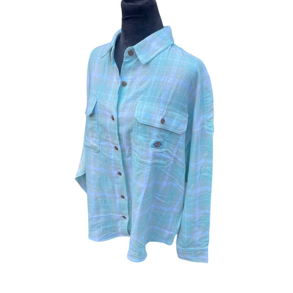 Dickies Womens Long Sleeve Loose Fit Button-Down Shirt XL - Picture 4 of 9